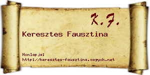 Keresztes Fausztina névjegykártya